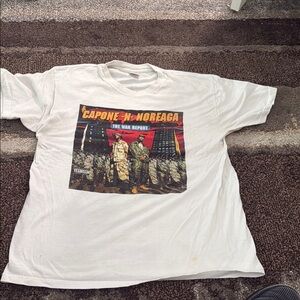 Supreme White Tee with Capone-N-Noreaga Graphic